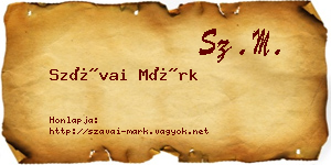 Szávai Márk névjegykártya